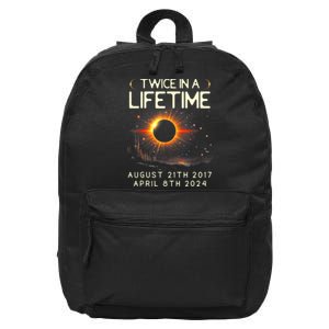 Solar Eclipse Astronomy Twice In Lifetime 2024 Solar Eclipse 16 in Basic Backpack