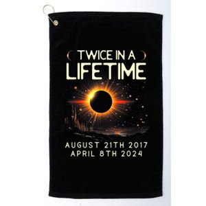 Solar Eclipse Astronomy Twice In Lifetime 2024 Solar Eclipse Platinum Collection Golf Towel