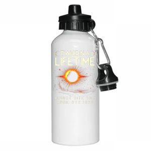 Solar Eclipse Astronomy Twice In Lifetime 2024 Solar Eclipse Aluminum Water Bottle 