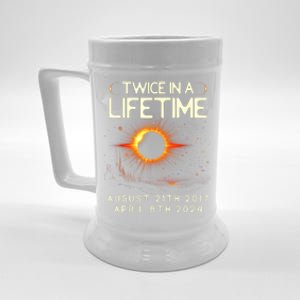 Solar Eclipse Astronomy Twice In Lifetime 2024 Solar Eclipse Beer Stein