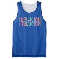 Special Education Autism Awareness Teacher Inclusion Matters Gift Mesh Reversible Basketball Jersey Tank