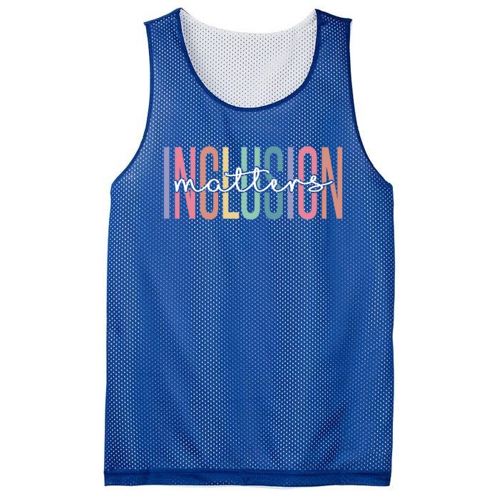 Special Education Autism Awareness Teacher Inclusion Matters Gift Mesh Reversible Basketball Jersey Tank