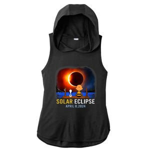 Solar Eclipse April 8 2024 Totality April 8 Ladies PosiCharge Tri-Blend Wicking Draft Hoodie Tank