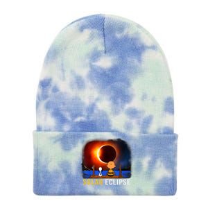 Solar Eclipse April 8 2024 Totality April 8 Tie Dye 12in Knit Beanie