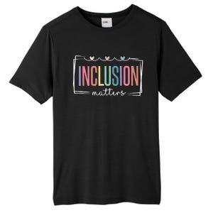 Special Education Autism Awareness Teacher Inclusion Matters Gift Tall Fusion ChromaSoft Performance T-Shirt