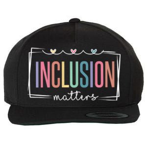 Special Education Autism Awareness Teacher Inclusion Matters Gift Wool Snapback Cap