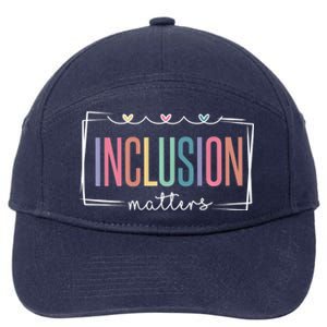 Special Education Autism Awareness Teacher Inclusion Matters Gift 7-Panel Snapback Hat