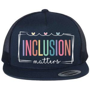 Special Education Autism Awareness Teacher Inclusion Matters Gift Flat Bill Trucker Hat