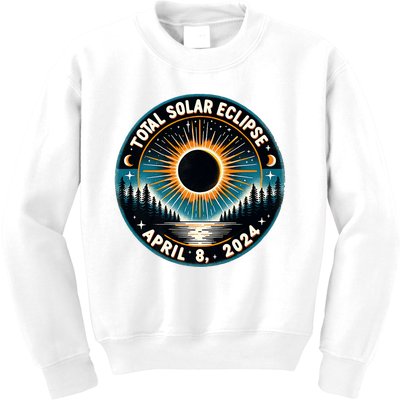 Solar Eclipse Astronomy Vintage 2024 Solar Eclipse Kids Sweatshirt