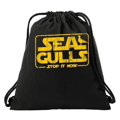 Seagulls Stop it Now Drawstring Bag