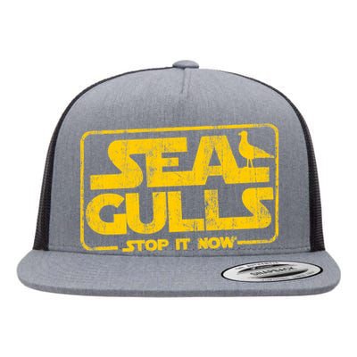 Seagulls Stop it Now Flat Bill Trucker Hat