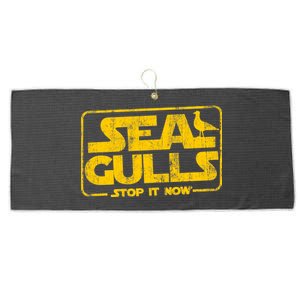 Seagulls Stop it Now Large Microfiber Waffle Golf Towel