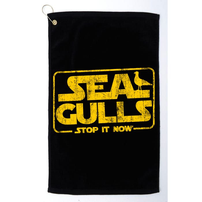 Seagulls Stop it Now Golf Towel