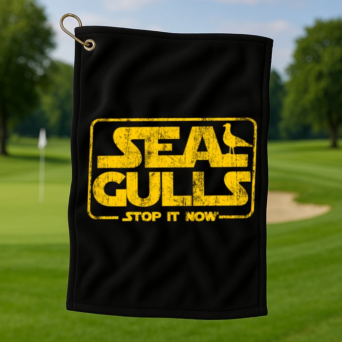 Seagulls Stop it Now Golf Towel