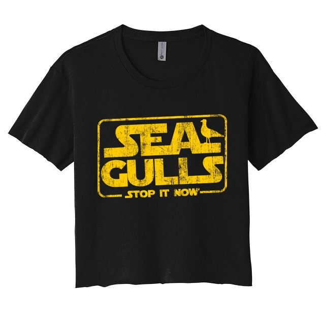 Seagulls Stop it Now Women's Crop Top Tee