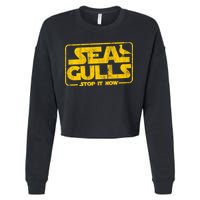 Seagulls Stop it Now Cropped Pullover Crew