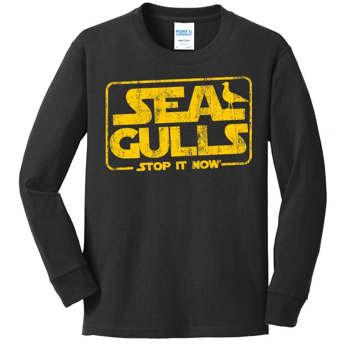 Seagulls Stop it Now Kids Long Sleeve Shirt