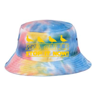 Seagulls Stop it Now Funny Meme Tie Dye Newport Bucket Hat