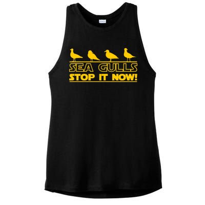 Seagulls Stop it Now Funny Meme Ladies PosiCharge Tri-Blend Wicking Tank