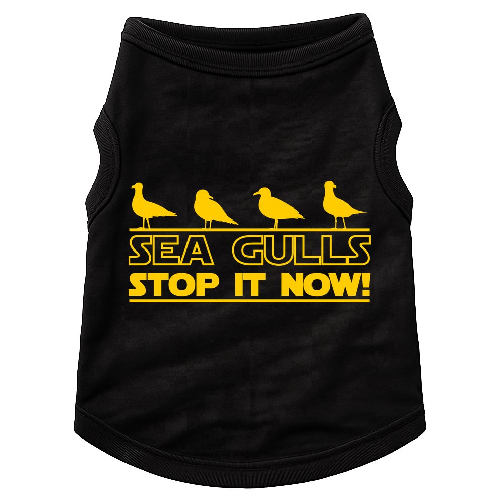 Seagulls Stop it Now Funny Meme Doggie Tank