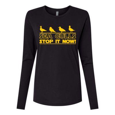 Seagulls Stop it Now Funny Meme Womens Cotton Relaxed Long Sleeve T-Shirt