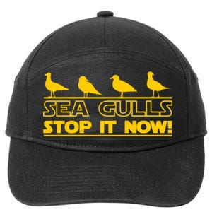 Seagulls Stop it Now Funny Meme 7-Panel Snapback Hat