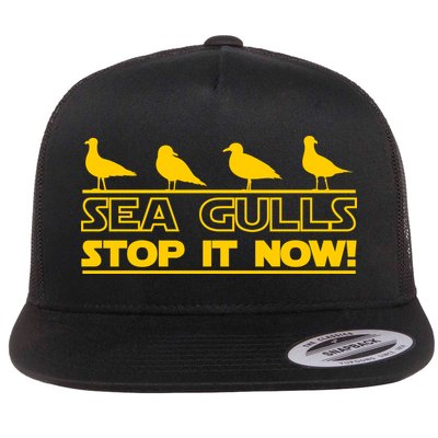 Seagulls Stop it Now Funny Meme Flatbill Hat