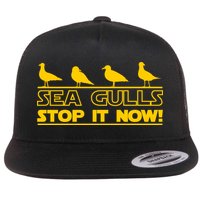 Seagulls Stop it Now Funny Meme Flat Bill Trucker Hat