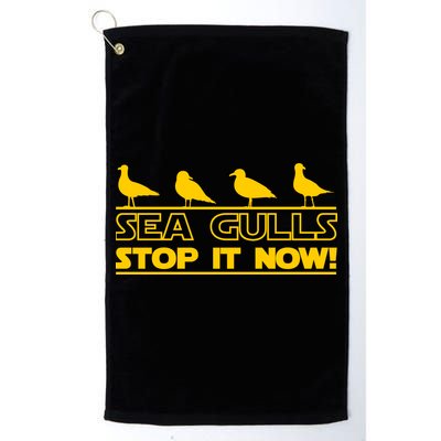 Seagulls Stop it Now Funny Meme Golf Towel