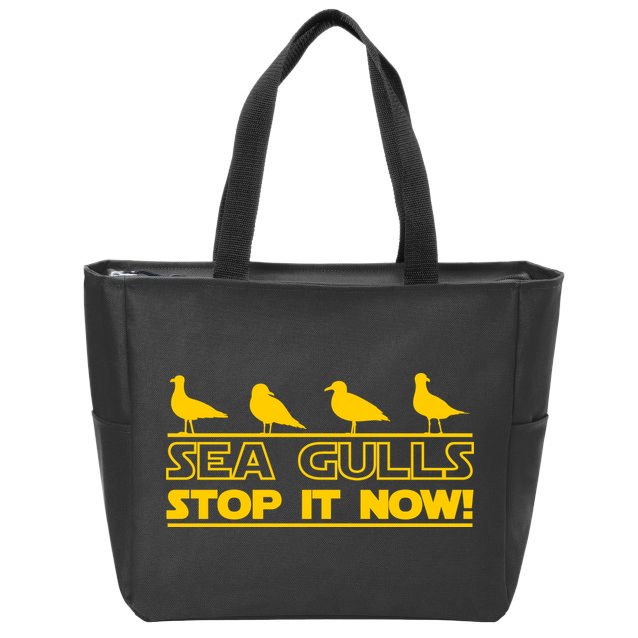 Seagulls Stop it Now Funny Meme Zip Tote Bag