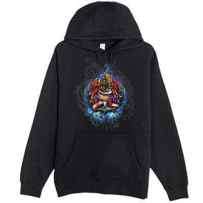 Seahorse Anchor Crest Premium Pullover Hoodie