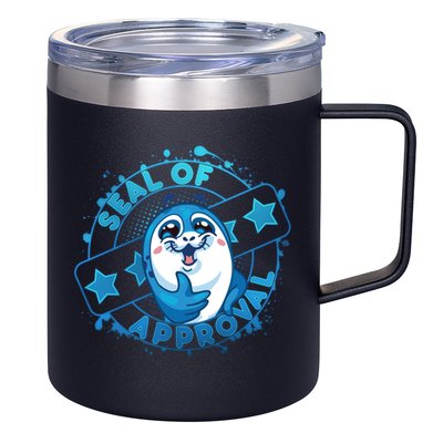 Seal Of Approval 12oz Stainless Steel Coffee Mug
