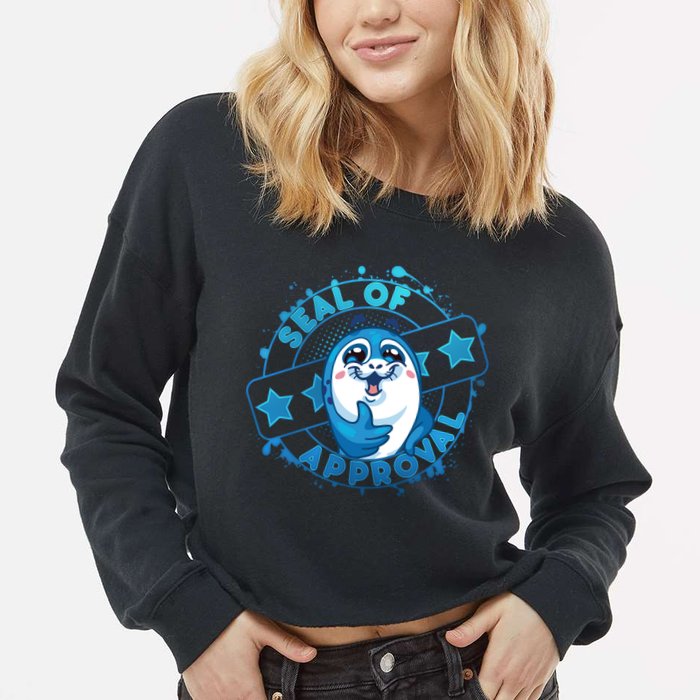 Seal Of Approval Cropped Pullover Crew