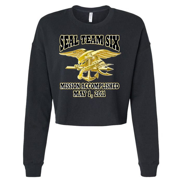 Seal Team Six Mission Accomplished May 2011  Cropped Pullover Crew