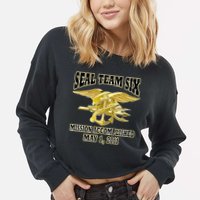Seal Team Six Mission Accomplished May 2011  Cropped Pullover Crew