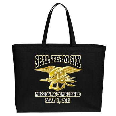 Seal Team Six Mission Accomplished May 2011  Cotton Canvas Jumbo Tote