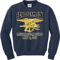 Seal Team Six Mission Accomplished May 2011  Kids Sweatshirt