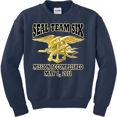 Seal Team Six Mission Accomplished May 2011  Kids Sweatshirt