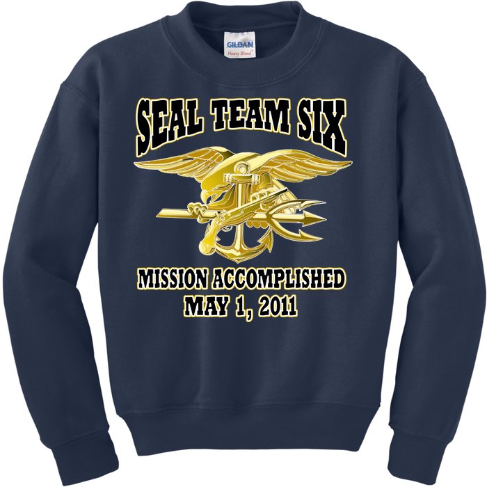 Seal Team Six Mission Accomplished May 2011  Kids Sweatshirt