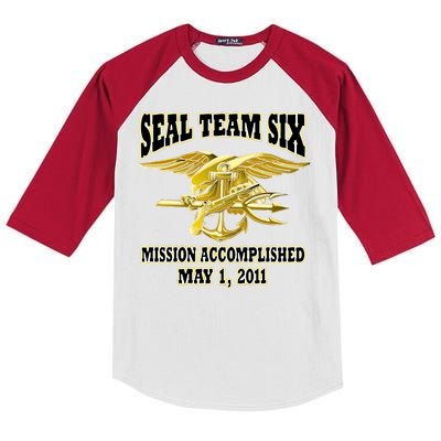 Seal Team Six Mission Accomplished May 2011  Kids Colorblock Raglan Jersey