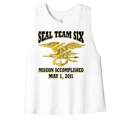 Seal Team Six Mission Accomplished May 2011  Women's Racerback Cropped Tank