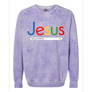 Search Jesus Seek And Ye Shall Find Colorblast Crewneck Sweatshirt