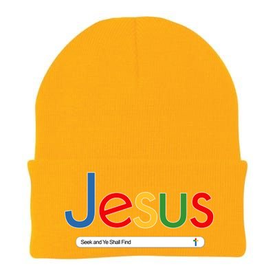 Search Jesus Seek And Ye Shall Find Knit Cap Winter Beanie