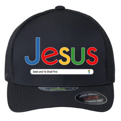 Search Jesus Seek And Ye Shall Find Flexfit Unipanel Trucker Cap