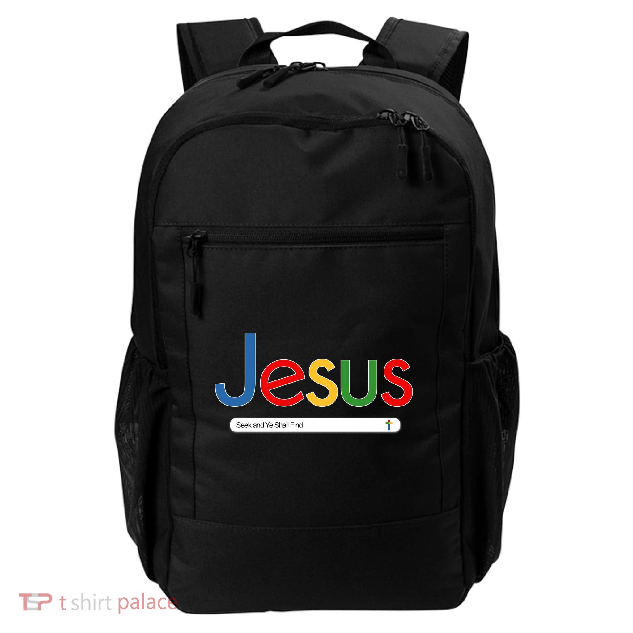 Search Jesus Seek And Ye Shall Find Daily Commute Backpack