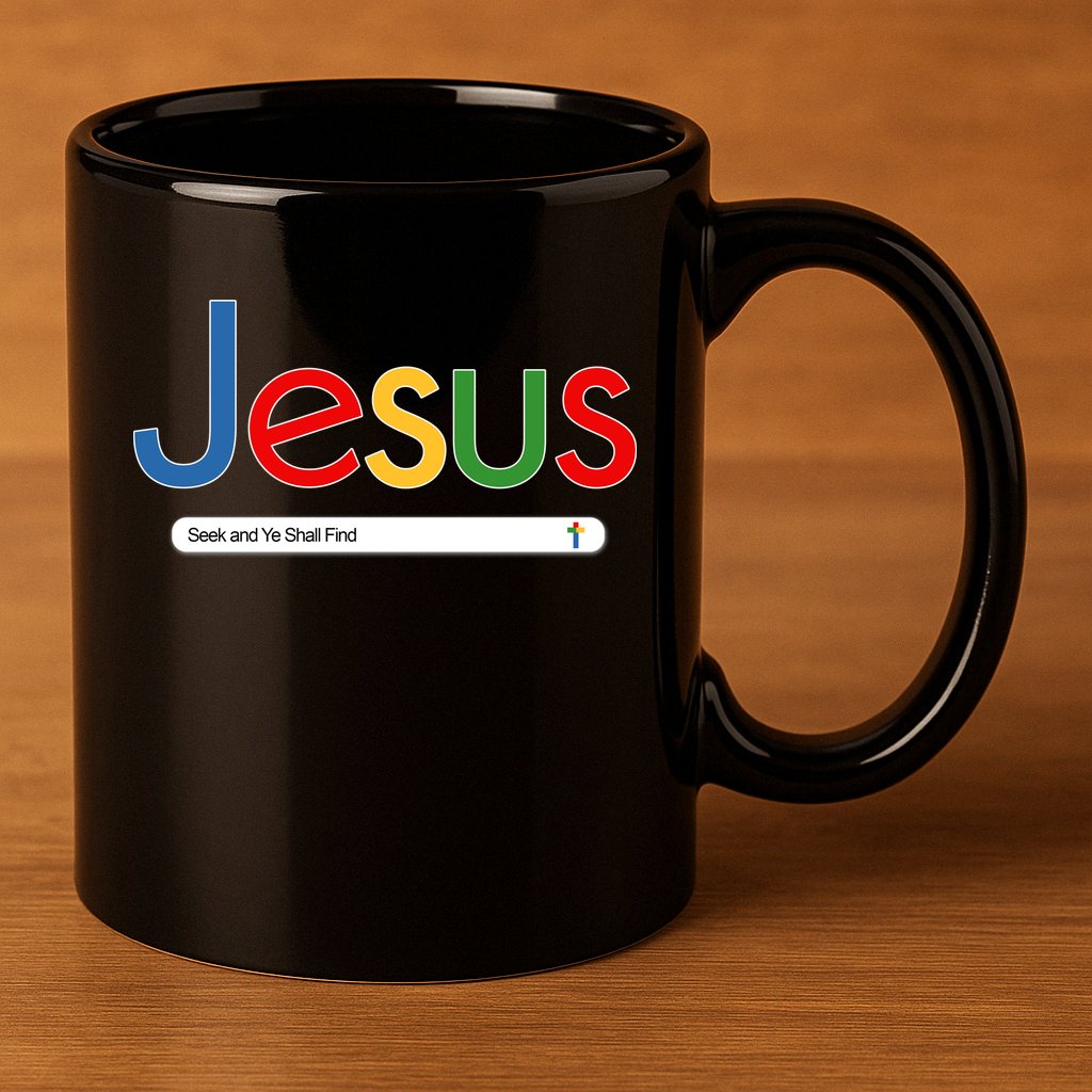 Search Jesus Seek And Ye Shall Find 11oz C Handle Ceramic Mug