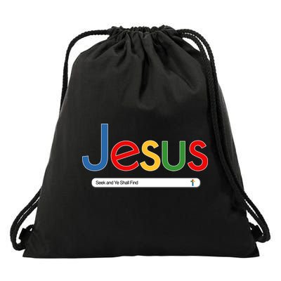 Search Jesus Seek And Ye Shall Find Drawstring Bag