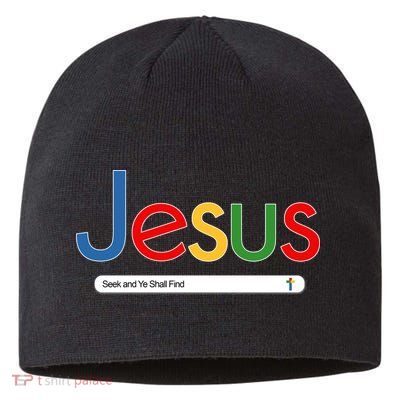 Search Jesus Seek And Ye Shall Find Sustainable Beanie