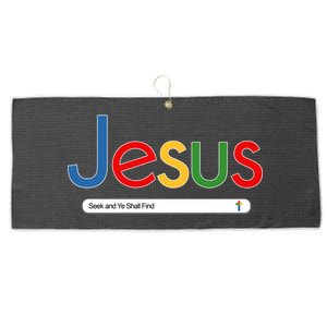 Search Jesus Seek And Ye Shall Find Large Microfiber Waffle Golf Towel