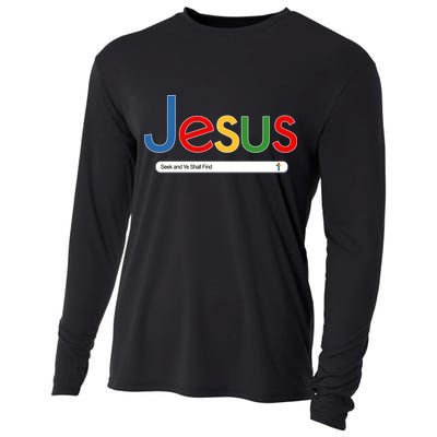 Search Jesus Seek And Ye Shall Find Cooling Performance Long Sleeve Crew